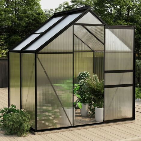 Serre avec Cadre de Base Aluminium Abri de Plantes Jardin 3,61-9,31 m² vidaXL