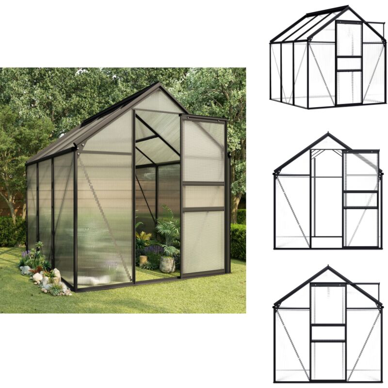 Vidaxl - Serre Anthracite Aluminium 3,61 m² - Serre Jardin - Abri Jardin - Greenhouse - Serrez - Structure Jardin