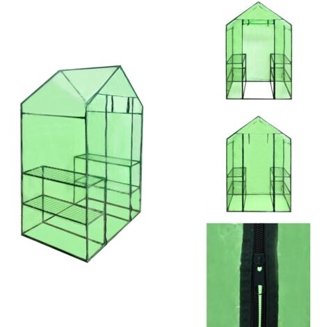 Serre avec 4 étagères - Serre De Jardin - Abri Jardin - Protection Plante - Serrez Verte - Greenhouse