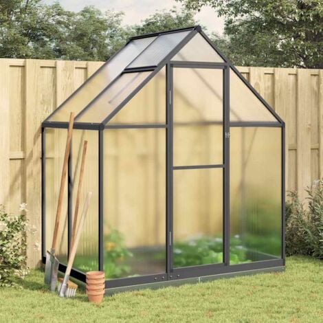 Serre avec cadre de base anthracite 169x114x202 cm aluminium vidaXL