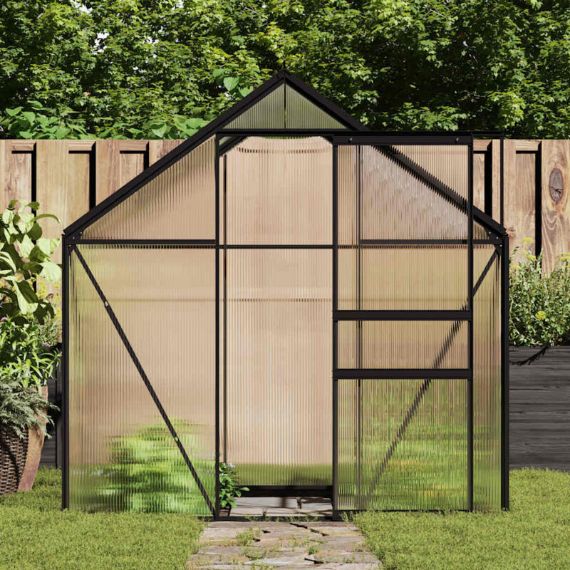 Serre avec cadre de base Anthracite Aluminium 3,61 m²