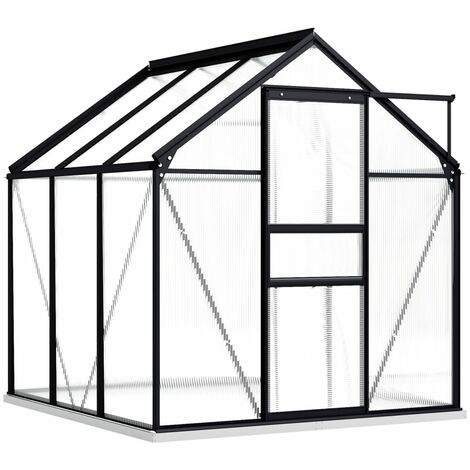 vidaXL Serre avec Cadre de Base Aluminium Abri de Plantes Jardin 3,61-9,31 m²