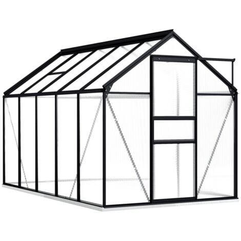 Serre avec Cadre de Base Aluminium Abri de Plantes Jardin 3,61-9,31 m² vidaXL