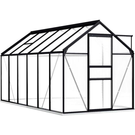 Serre avec cadre de base Anthracite Aluminium 7,03 m²