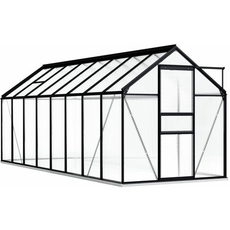 Serre avec cadre de base Anthracite Aluminium 9,31 m²