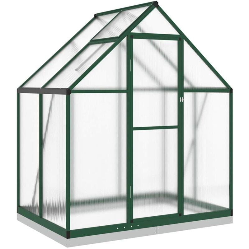 Serre avec cadre de base vert 169x114x202 cm aluminium - Vidaxl