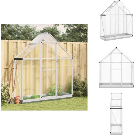 Serre avec cadre de base argenté 169x58x202 cm aluminium - Serre De Jardin - Abri Jardin - Protection Plante - Greenhouse - Serrez  Jardin
