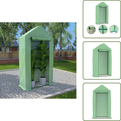 Serre avec cadre en acier 0,5 m² 1x0,5x1,9 m - Serre De Jardin - Abri Jardin - Tunnel De Jardin - Protection Plante - Serriculture