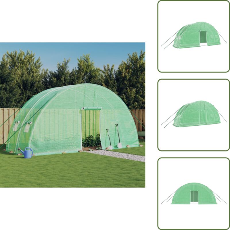 Vidaxl - Serre avec cadre en acier vert 12 m² 6x2x2,85 m - Serre De Jardin - Serre Verte - Abri Jardin - Tunnel De Jardin - Protection Plantes Vidaxl - Serre avec cadre en acier vert 12 m² 6x2x2,85 m - Serre De Jardin - Serre Verte - Abri Jardin - Tunnel De Jardin - Protection Plantes