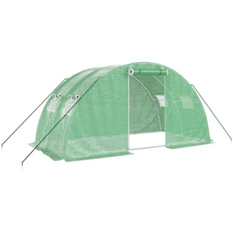 Serre avec cadre en acier vert 8 m² 4x2x2 m CFW687289