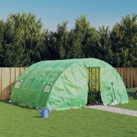 Serre avec cadre en acier，Serre de jardin，Serre tunnel vert 20 m² 5x4x2,3 m VDVM575831
