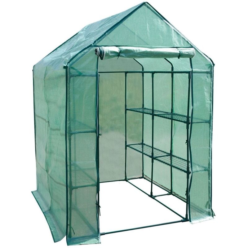 Casa Pura - Serre Biotopie environ 2m² 143x143x195 cm + 12 étagères grillagées