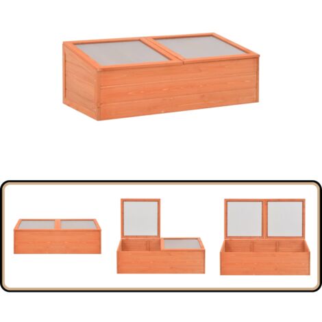 Serre Bois 100x50x34 cm - Serre De Jardin - Serre Bois - Serre Froide - Abri Jardin - Tunnel Jardin