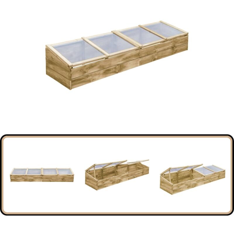 Vidaxl - Serre Bois de pin imprégné 200x50x35 cm - Serre De Jardin - Serre Bois - Abri Jardin - Serres Froides - Jardin Potager