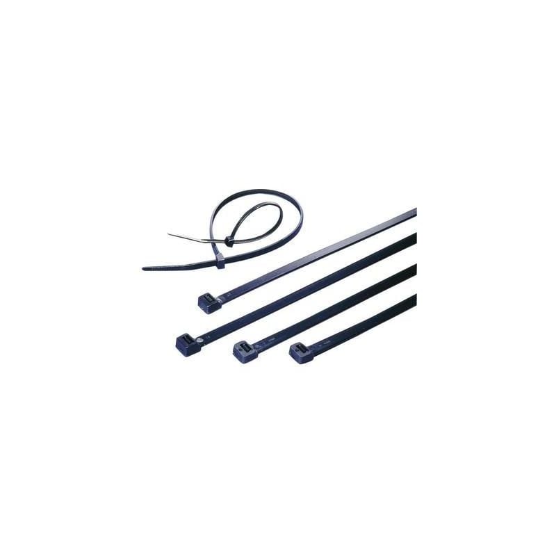 Tru Components - serre-câbles 200 mm x 2.50 mm noir TC-CVR200MW203 1592813 crantage intérieur 100 pc(s)