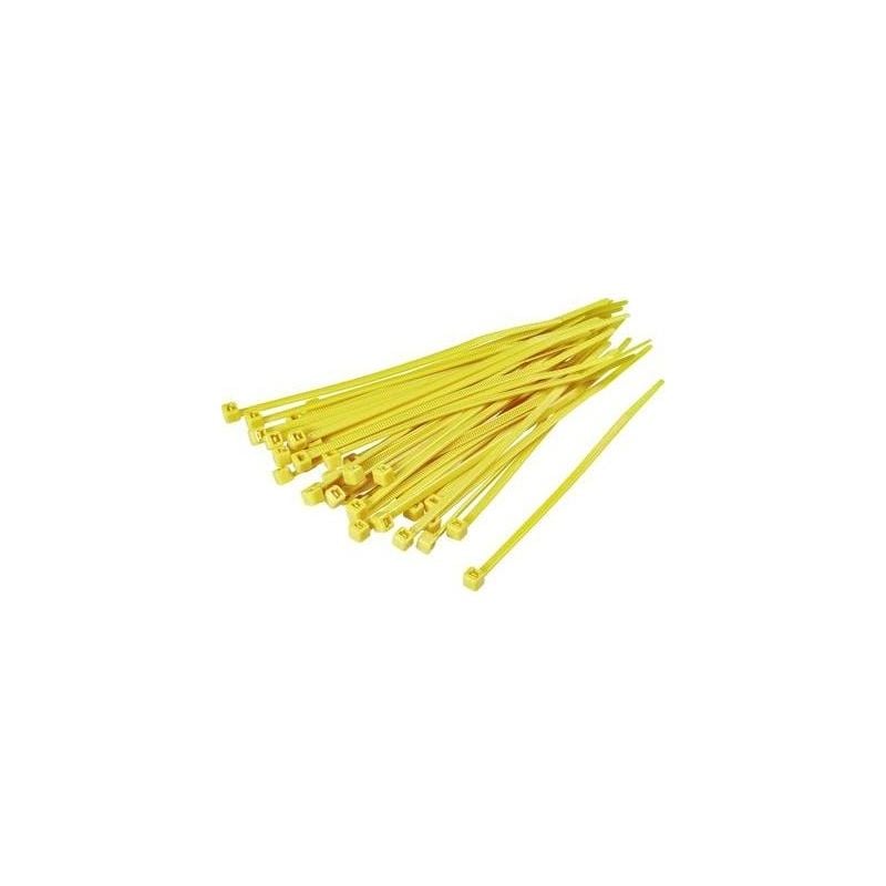 Serre-câbles 250 mm x 4.80 mm jaune Tru Components TC-CV250203 1593703 crantage intérieur 100 pc(s)