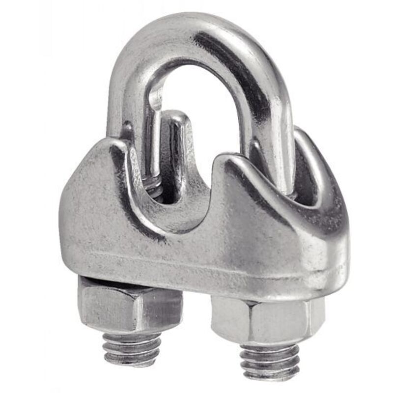 Guaina per cavi con morsetto - Acciaio inossidabile A4 ØCavo 5mm - M5 - Confezione da 5