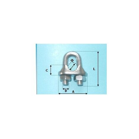 serre cable a etrier inox aisi 316 diam.3mm