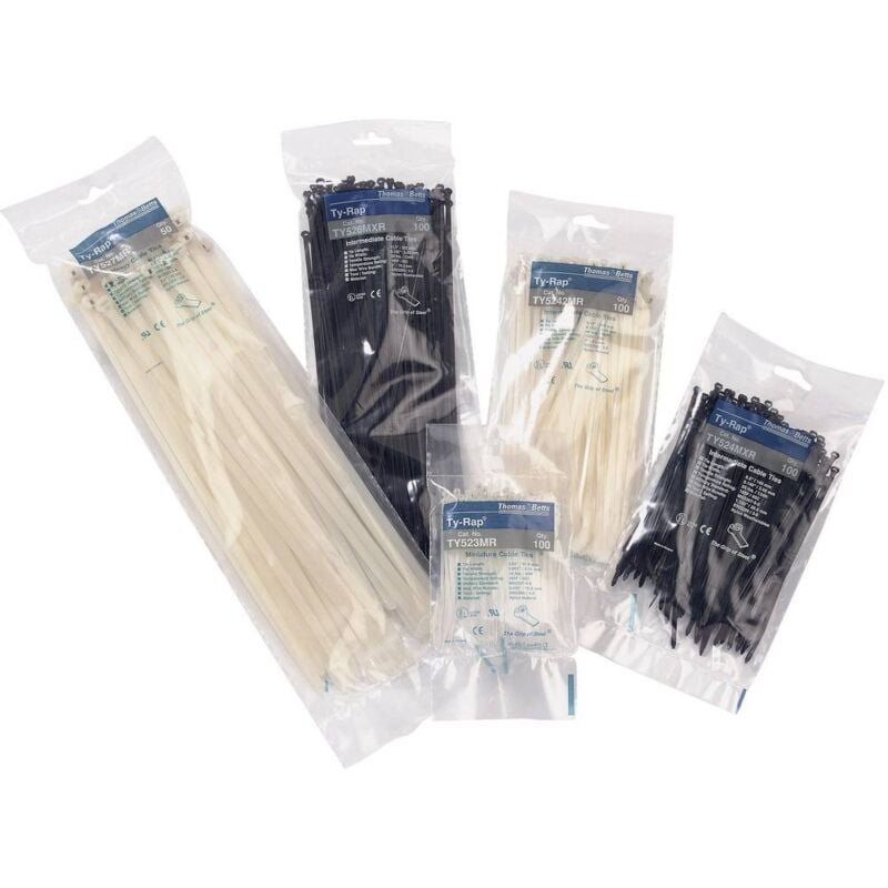 ABB - TY5244MR TY5244MR Serre-câble 368 mm 3.60 mm naturel avec languette métallique 100 pc(s)