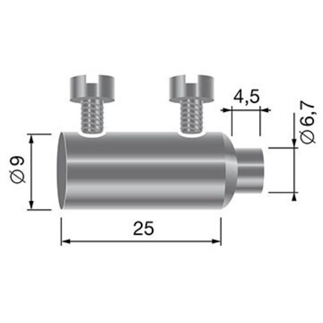 Serre-câble double, pour câbles jusque Ø: 3mm.