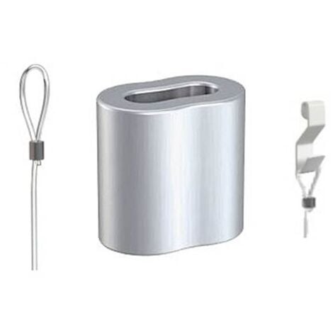 Serre-Câble - Manchon pour Câble Perlon et Acier 2 mm - Création de Boucles Personnalisées pour Accrochage Sécurisé