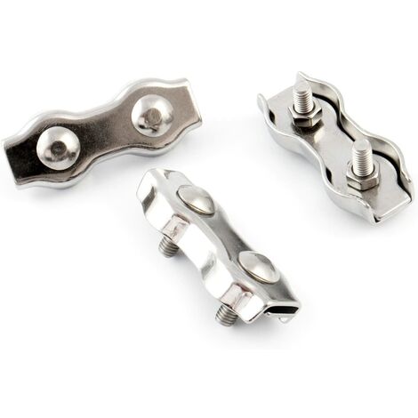 Serre-câble plat 2 boulons 2mm acier zingué - CHAUBEYRE - 8360202