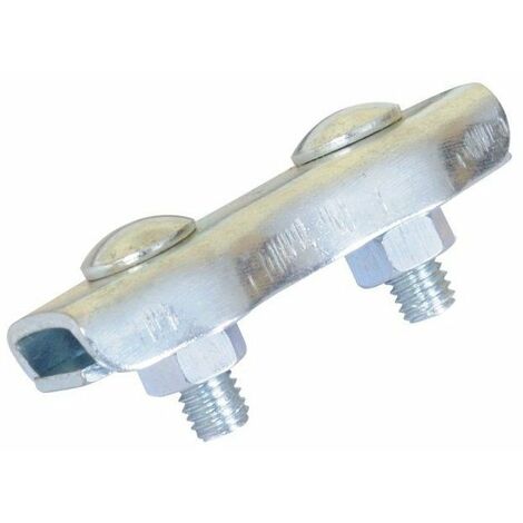 Serre Cable Plat A 2 Boulons Zingue- 6 Mm