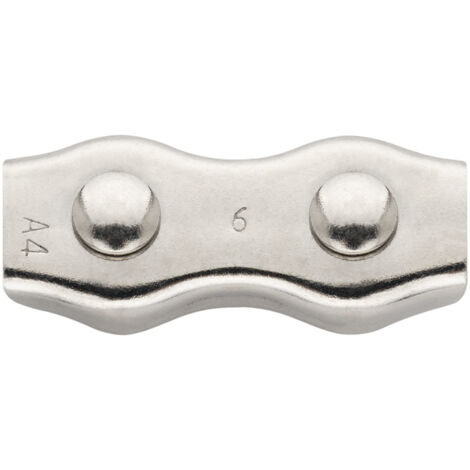 Serre-câble plat double - Inox A4 Ø6 - Boite de 10