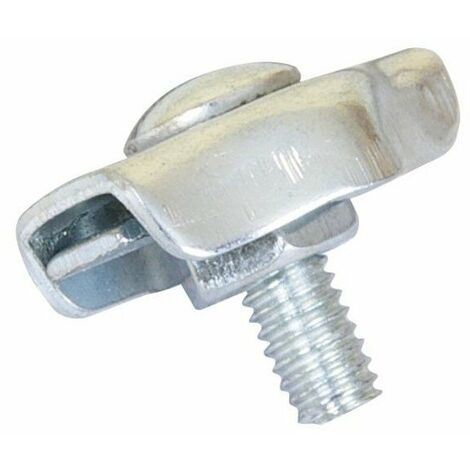 Serre Cable Plat Simplex Zingue Blanc 3 Mm