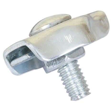 Serre cable plat simplex zingue blanc 3 mm