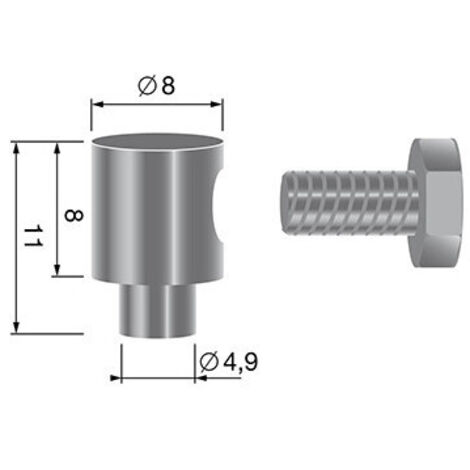 Serre-câble, pour câbles jusque Ø: 2,5mm.