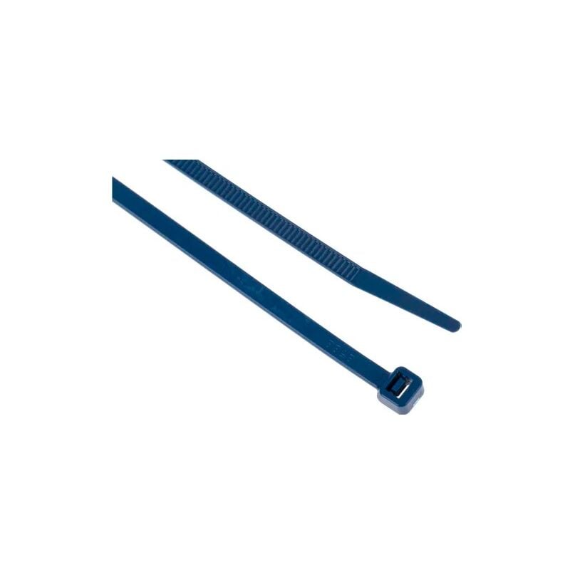 Rs Pro - Serre-câble 203mm x 4,6 mm Bleu en Nylon détectable au métal ( Prix pour Sachet de 250 )