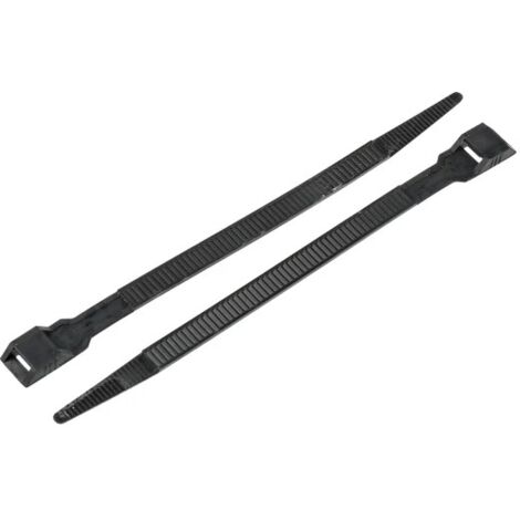 Serre-câble RS PRO 265mm x 9 mm Noir en Nylon 66, x 250 ( Prix pour Sachet de 250 )