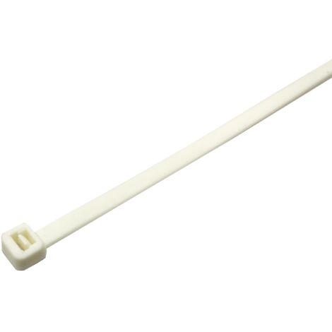 Serre-câble RS PRO 380mm x 7,6 mm Blanc en Nylon 66 ( Prix pour Sachet de 100 )