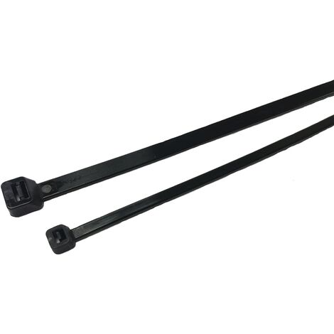 Serre-câble RS PRO 380mm x 7,6 mm Noir en Nylon 66 ( Prix pour Sachet de 100 )