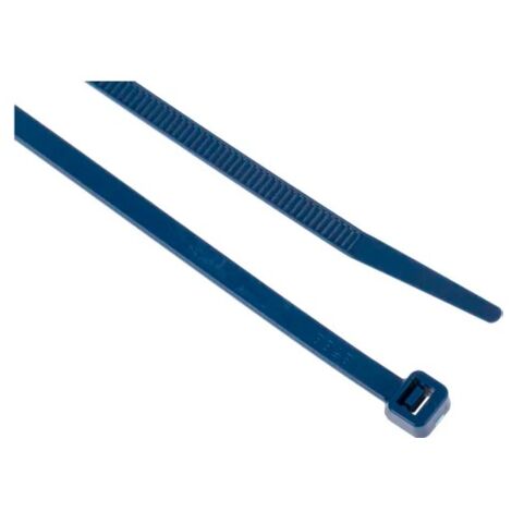 Serre-câble RS PRO 400mm x 4,6 mm Bleu en Nylon détectable au métal, x 250 ( Prix pour Sachet de 250 )