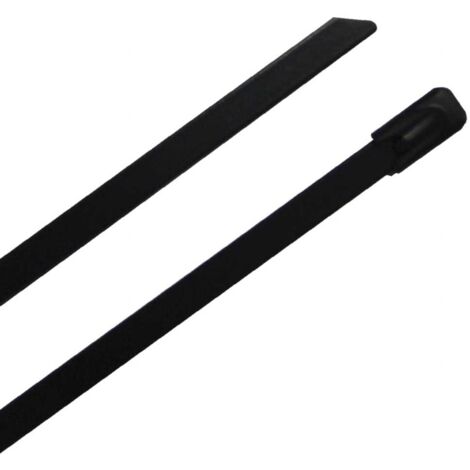 Serre-câble RS PRO Noir en Acier Inoxydable 316, 360mm x 4,6 mm