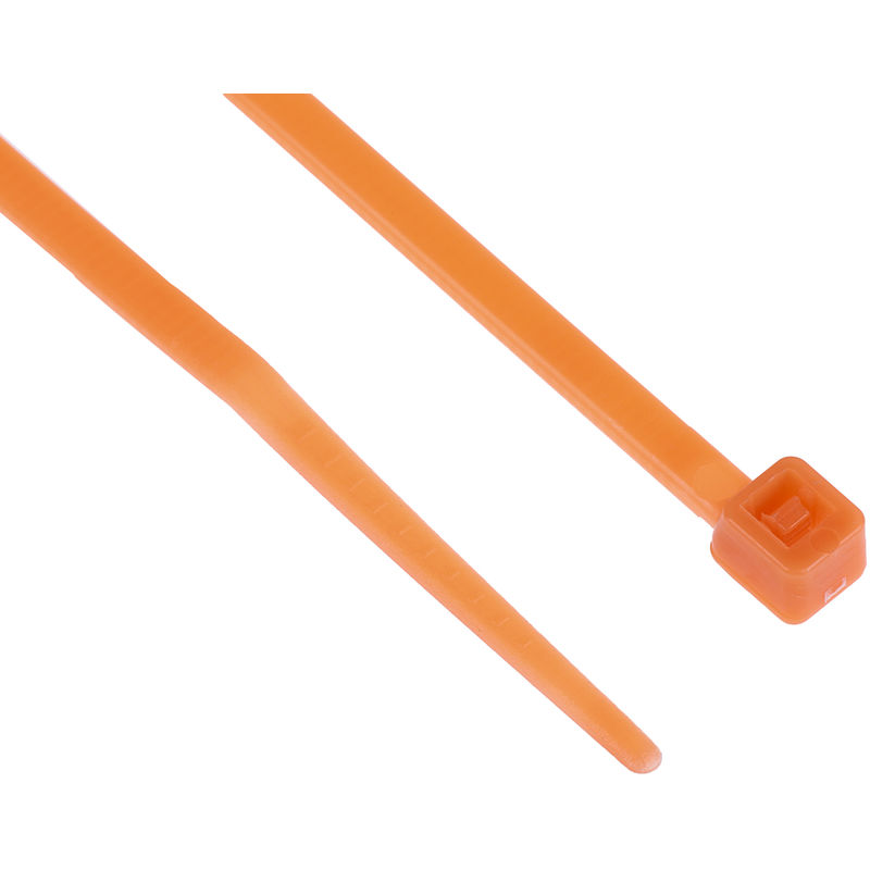 Rs Pro - Serre-câble Orange en Nylon 66, 100mm x 2,5 mm ( Prix pour Sachet de 100 )