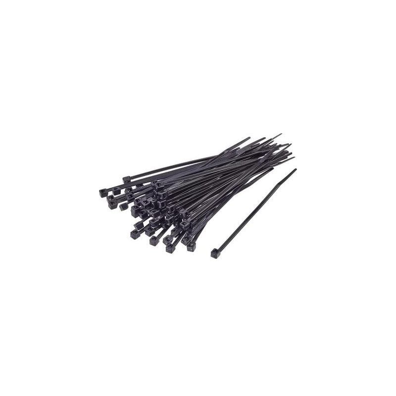 Tru Components - serre-câbles 100 mm x 2.50 mm noir TC-CVR100BK203 1592857 crantage intérieur 100 pc(s)
