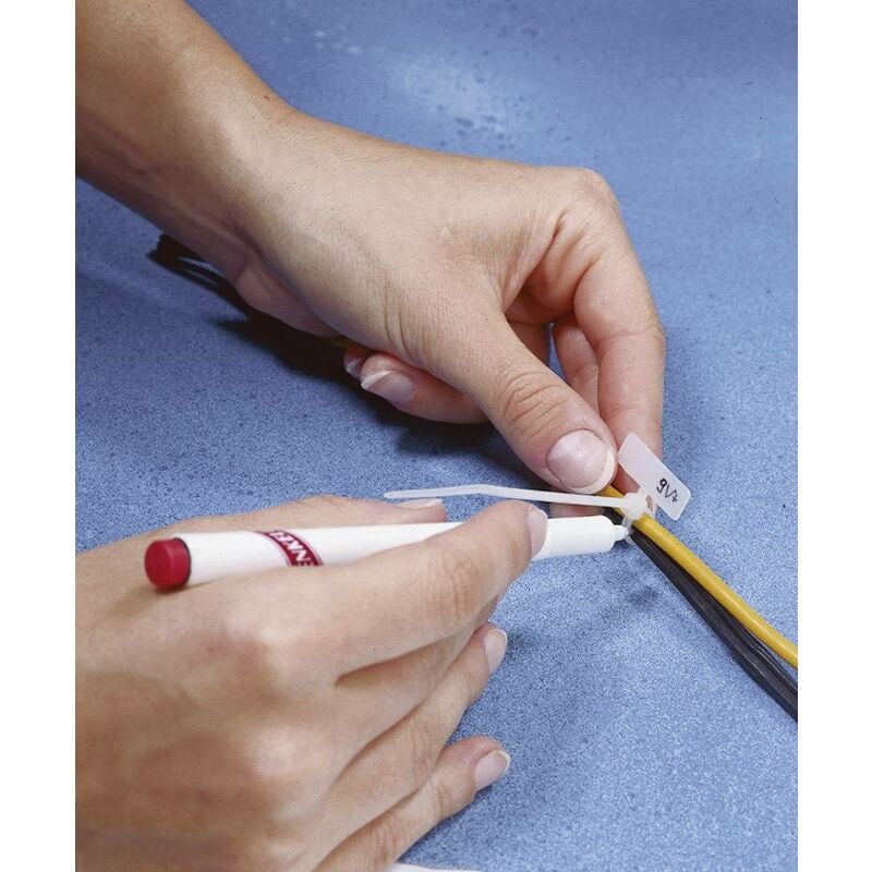 TRU COMPONENTS TE-6259184 Marqueur de câble Surface de marquage: 20 x 13 mm naturel 1 pc(s) S814081