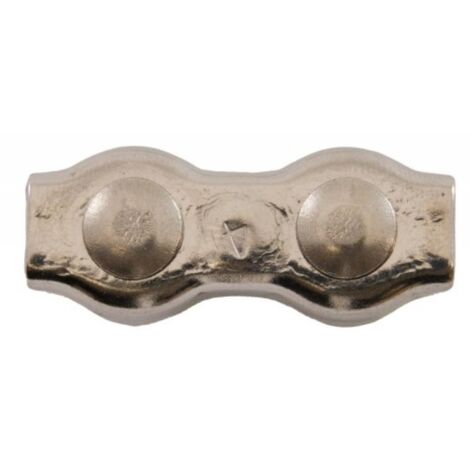 Serre-câbles plats à 2 boulons inox diamètre câble 5 mm en boîte de 5 - PRAMAC