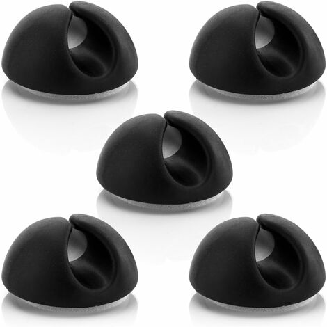 Serre-câbles porte-câbles gestion des câbles serre-câbles gestionnaire de câbles 5ensembles Guazhuni（le noir）