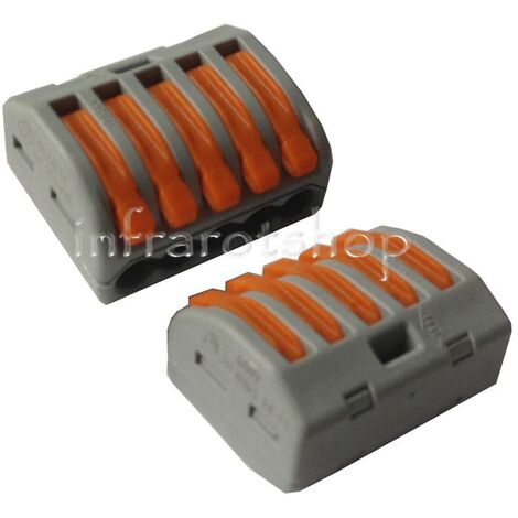 Serre-câbles Wago Pinces Wago Pince de connexion Serre-câble 5 voies 2x
