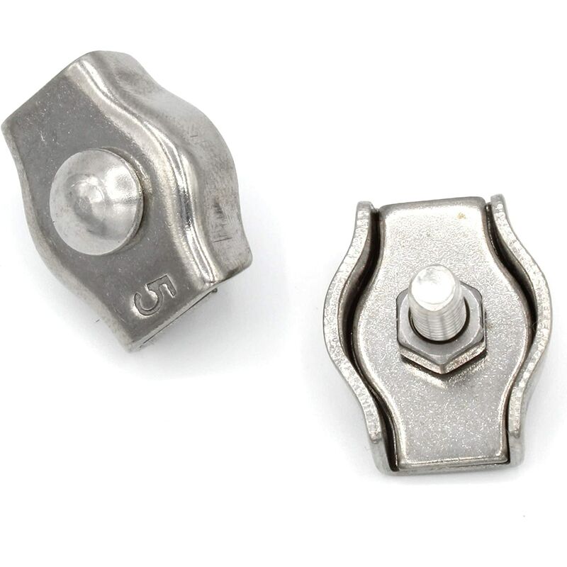 Serre-câble simplex en acier inoxydable de 4 mm [10 pièces],acier inoxydable 304