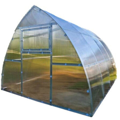 Serre classique en polycarbonate larg 3 m Jura Arrow, Long 4 m, Épaisseur 4 mm