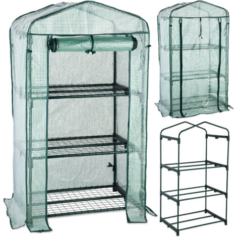 Serre de jardin 126x49x69cm  Mini Serre de jardin en Film avec Anneau de Fixation 0,3 m2 pour Jardin et Balcon