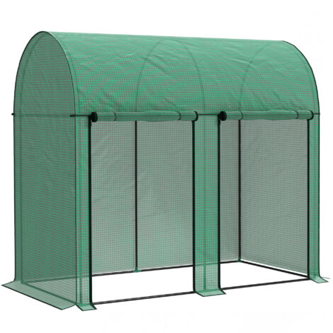 Serre de jardin 2 m² serre à tomates 2 portes acier PE