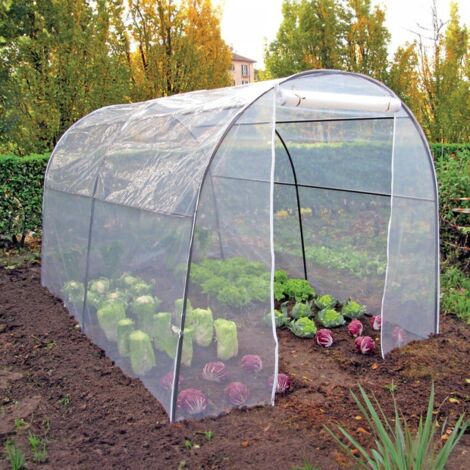 Serre de jardin 200x300xh180cm tunnel en PVC fleurs plantes Orto L