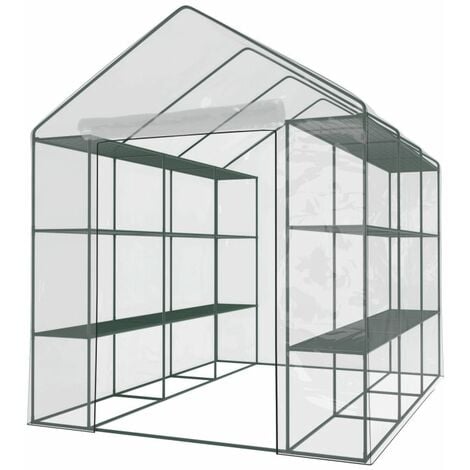 Serre de Jardin 4m² - avec étagères et porte zipée