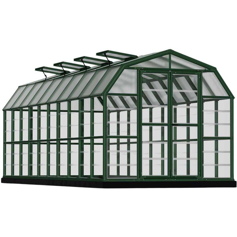 Serre de jardin en aluminium vert et polycarbonate Grand Gardener 16.8m²